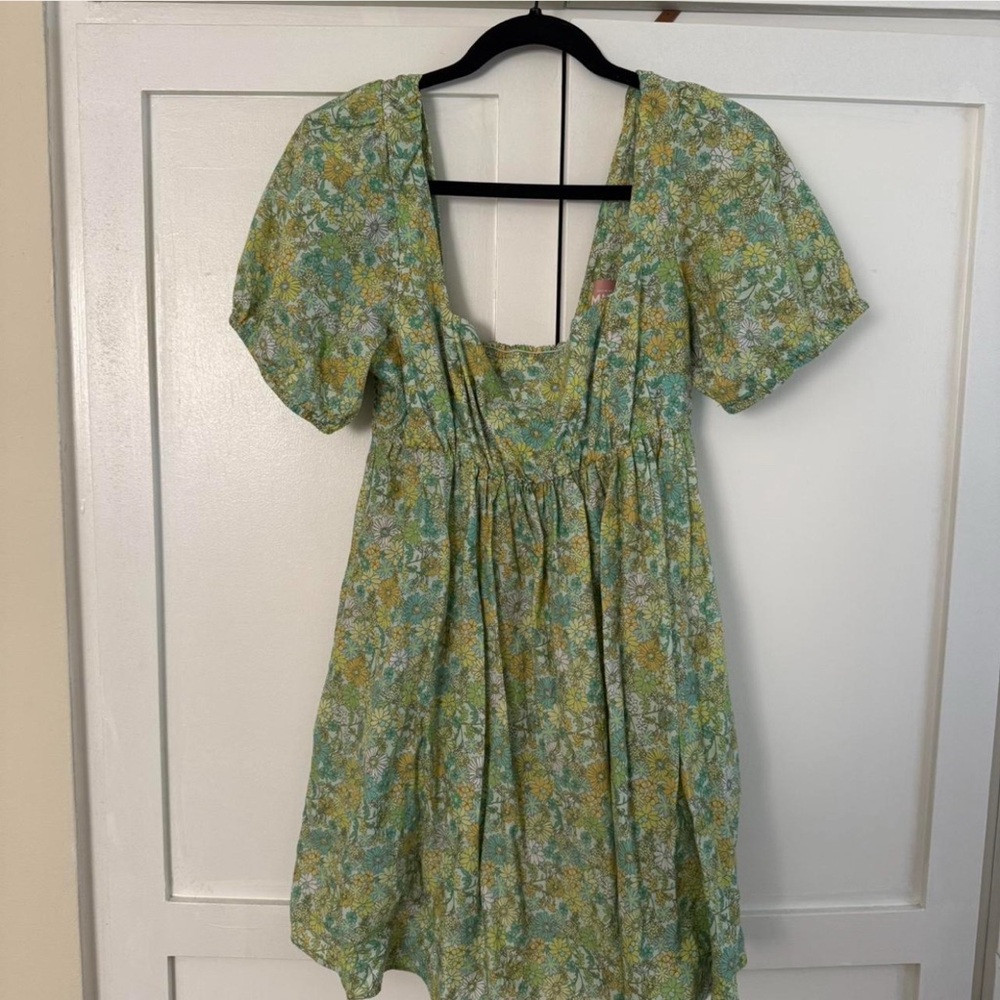 Show me your mumu - green floral mini dress